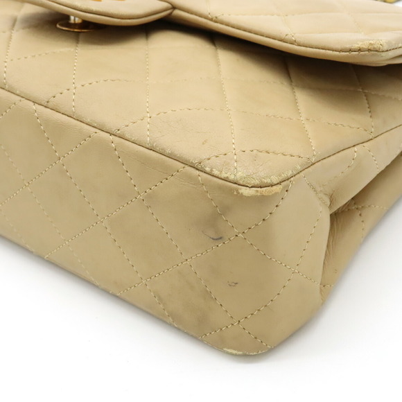 Chanel Matelasse Chain Shoulder Bag Leather Beige - Picture 3 of 9